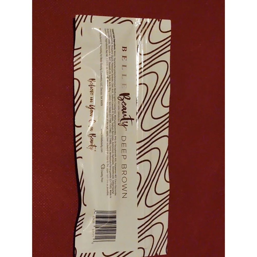 Belle Beauty Liquid Eyeliner Deep Brown Line Backer By Kim Gravel 1.0 ml Sealed